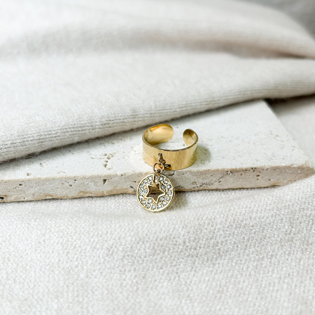 Bague Mila en acier inoxydable doré – Lany-bijoux