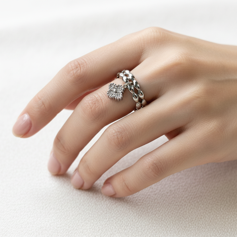Bague Nils en acier inoxydable argenté – Lany-bijoux