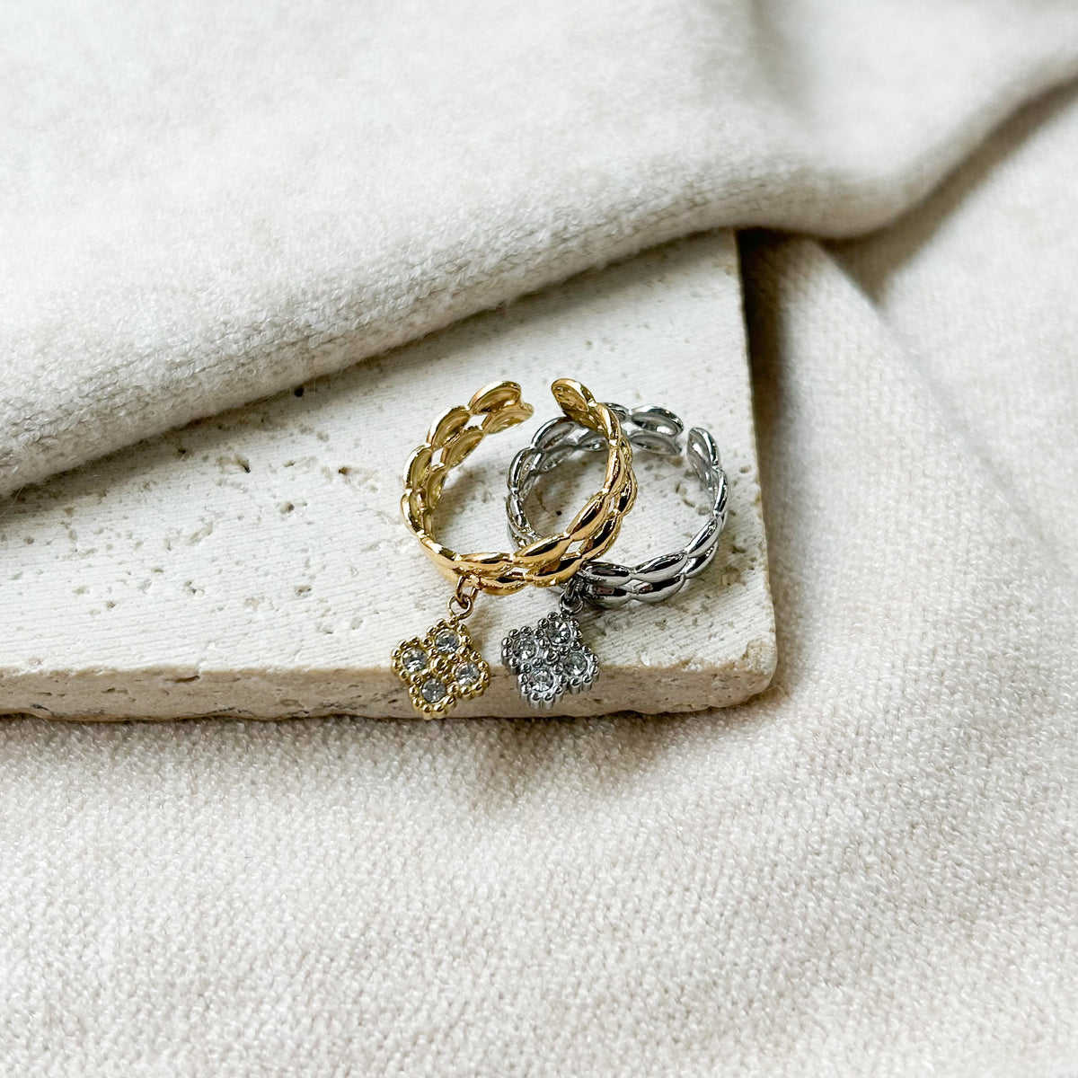 Bague Nils en acier inoxydable doré – Lany-bijoux