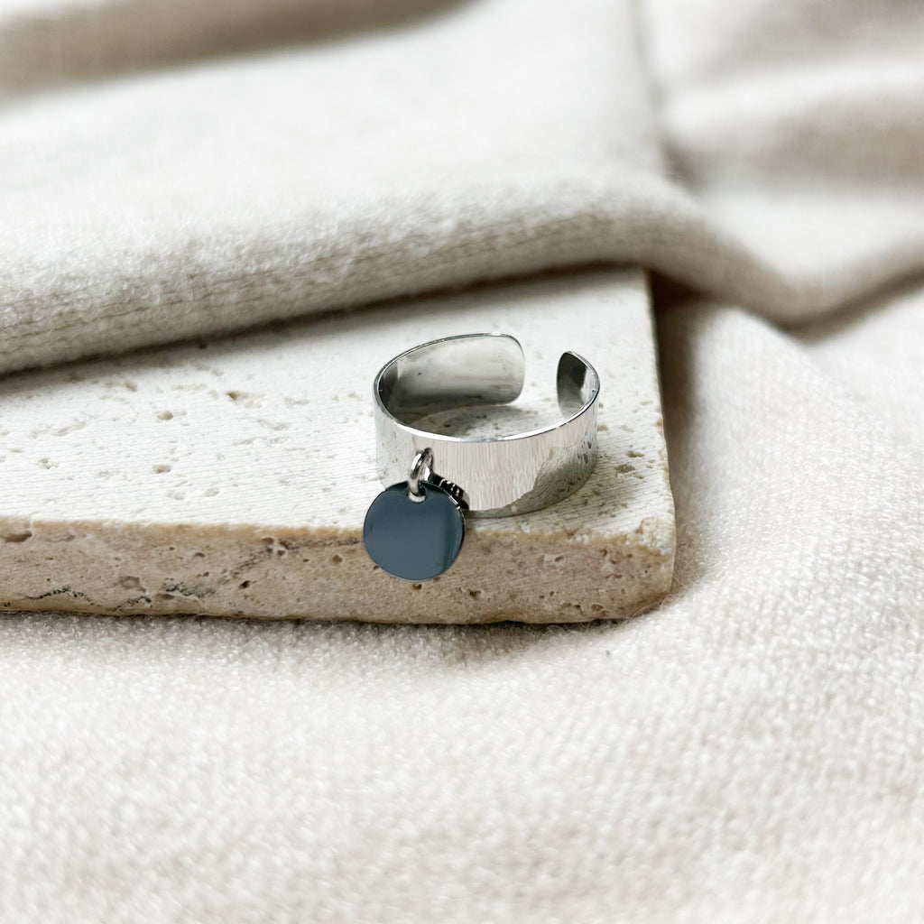 Bague Penny en acier inoxydable argenté – Lany-bijoux