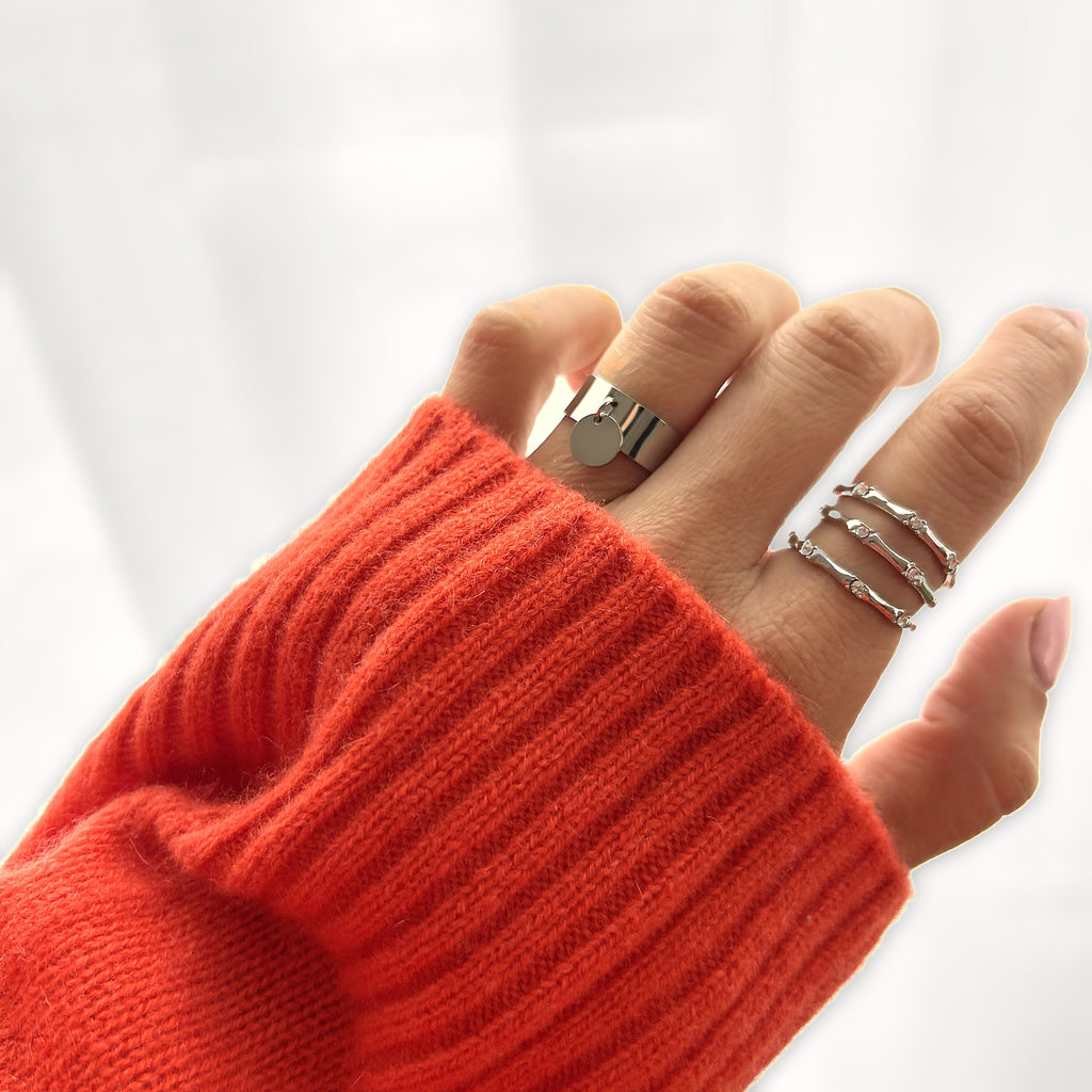 Bague Selly en acier inoxydable argenté – Lany-bijoux