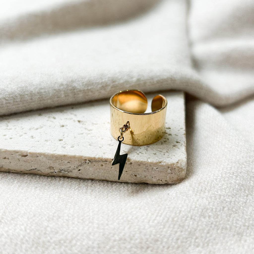 Bague Tily en acier inoxydable doré – Lany-bijoux