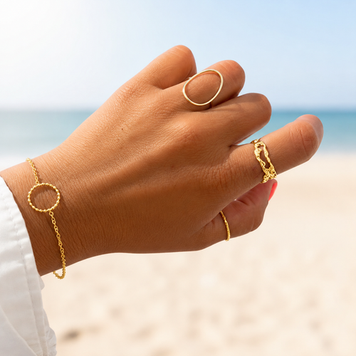 Bague  Polie dorée
