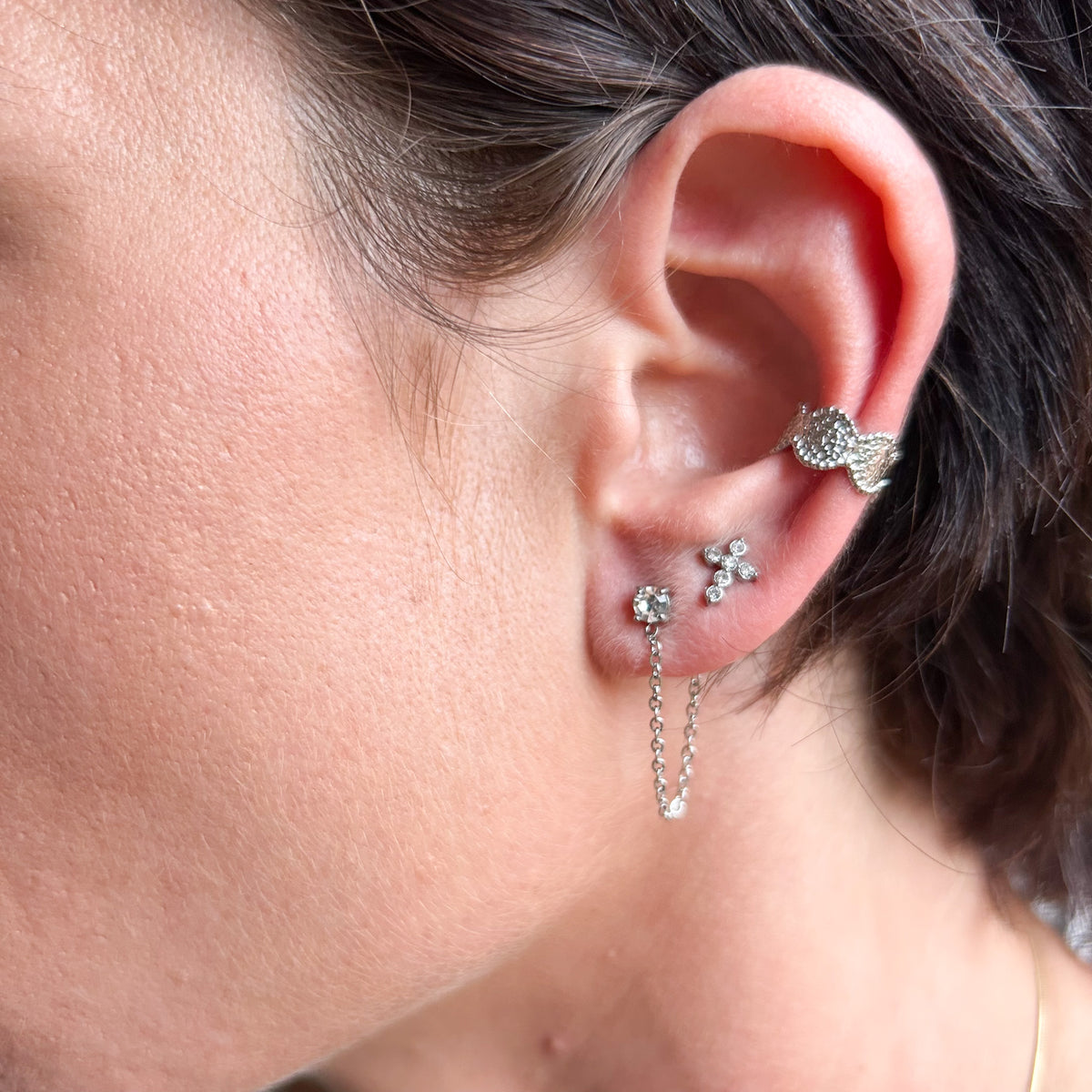 Boucles d'oreilles Capucine en acier inoxydable argenté – Lany-bijoux
