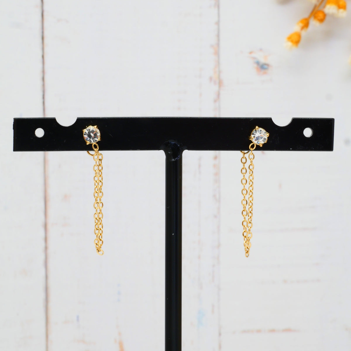 Boucles d'oreilles Capucine en acier inoxydable doré – Lany-bijoux