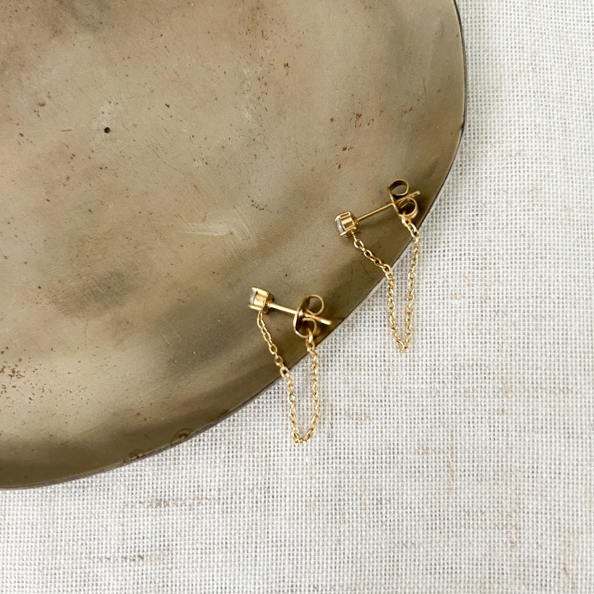 Boucles d'oreilles Capucine en acier inoxydable doré – Lany-bijoux