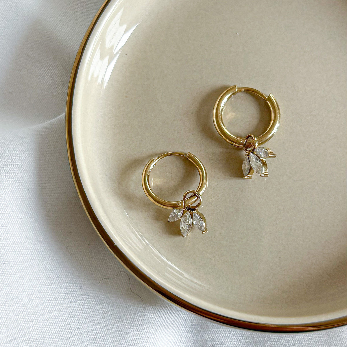 Boucles d'oreilles Carlie en acier inoxydable doré – Lany-bijoux