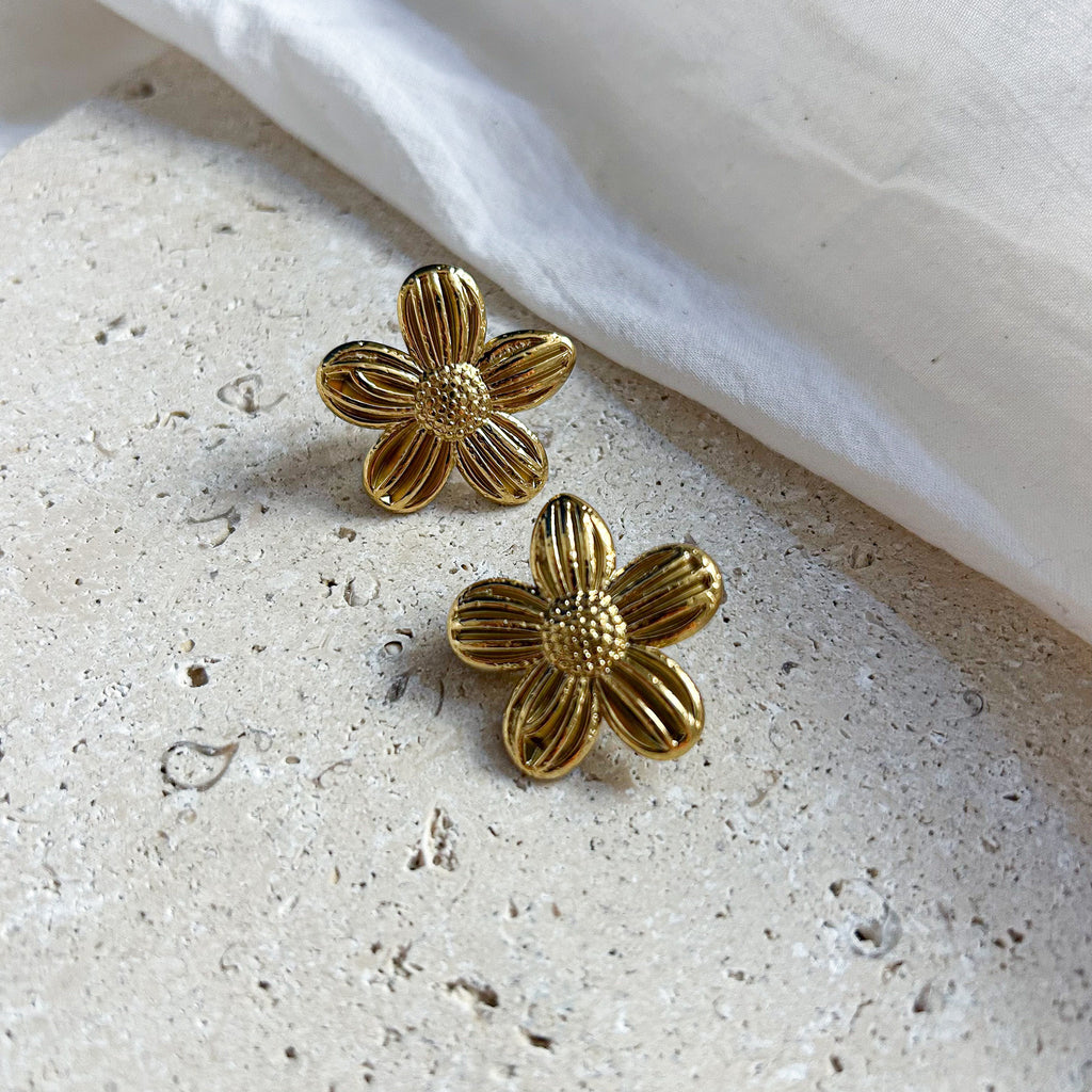 Boucles d'oreilles clip Myra en acier inoxydable doré – Lany-bijoux