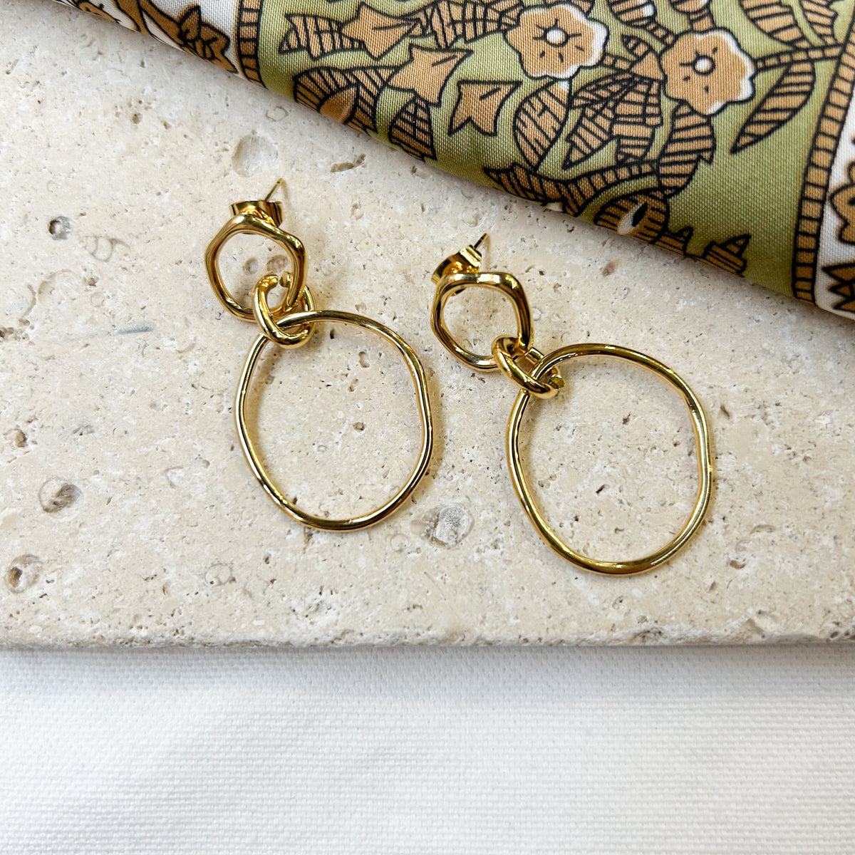 Boucles d'oreilles Esmé en acier inoxydable doré – Lany-bijoux