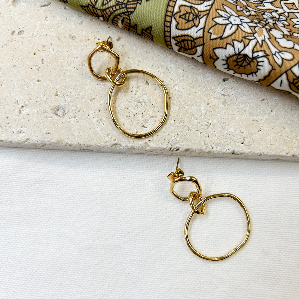 Boucles d'oreilles Esmé en acier inoxydable doré – Lany-bijoux
