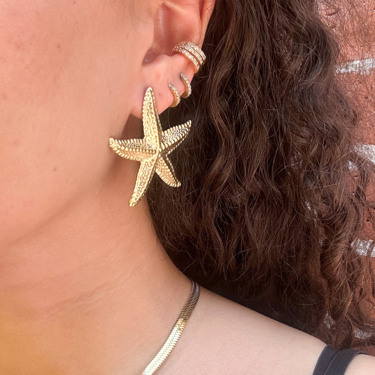 Boucles d'oreilles étoiles de mer en acier inoxydable – Lany-bijoux
