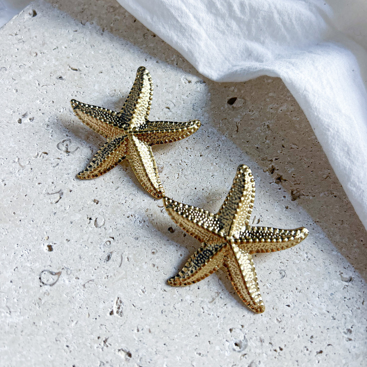 Boucles d'oreilles étoiles de mer en acier inoxydable – Lany-bijoux