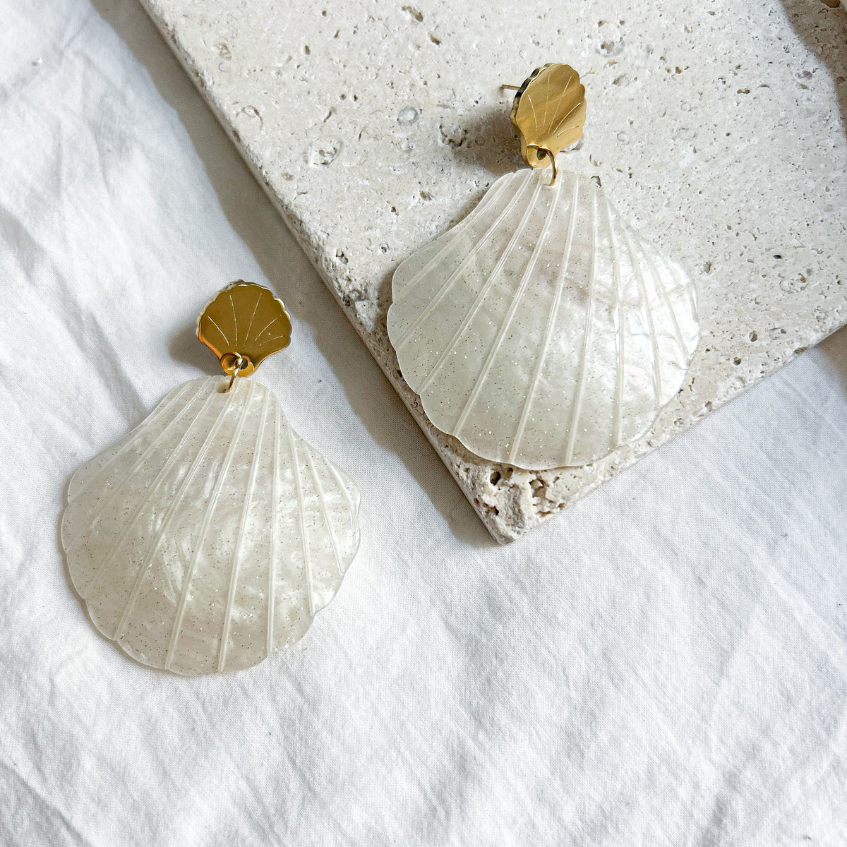 Boucles d'oreilles Gira coquillages paillettes – Lany-bijoux