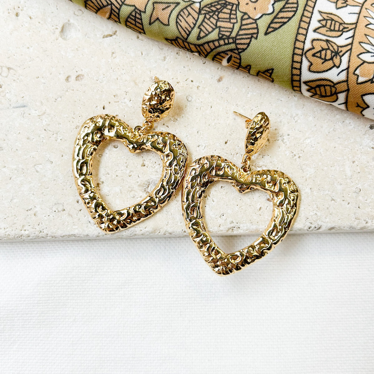 Boucles d'oreilles Haki en acier inoxydable doré – Lany-bijoux