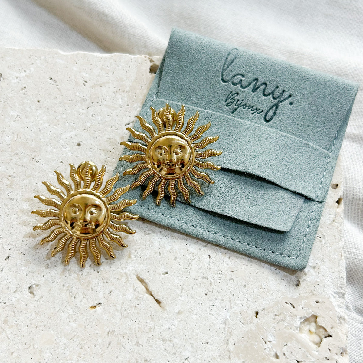 Boucles d'oreilles Hetty en acier inoxydable doré – Lany-bijoux