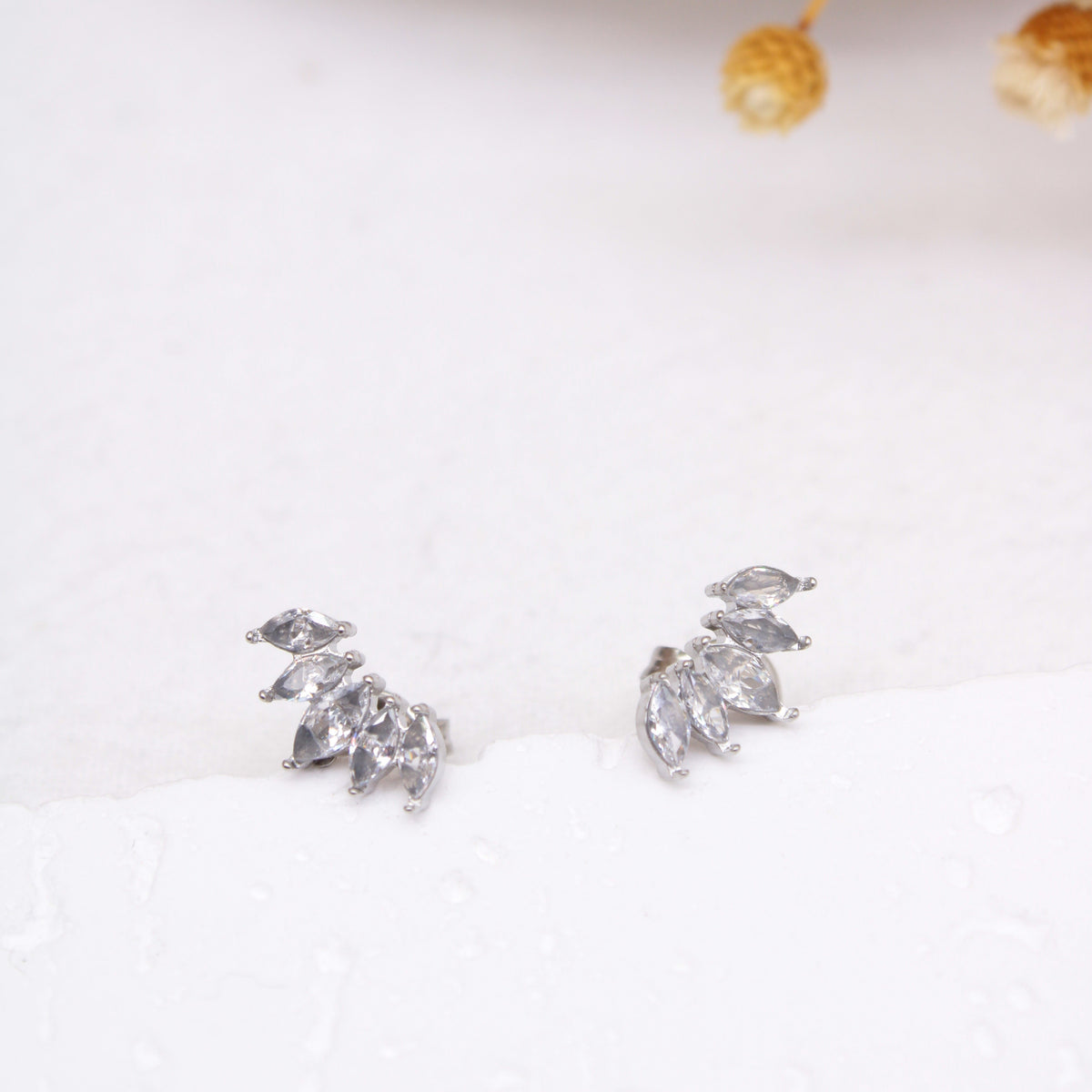 Boucles d'oreilles Izia en acier inoxydable argenté – Lany-bijoux