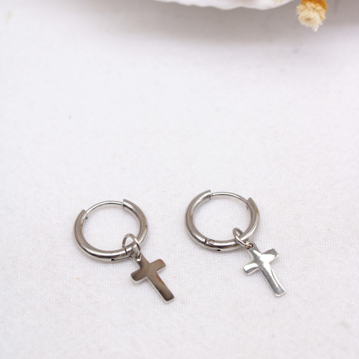 Boucles d'oreilles Laïs en acier inoxydable argenté – Lany-bijoux