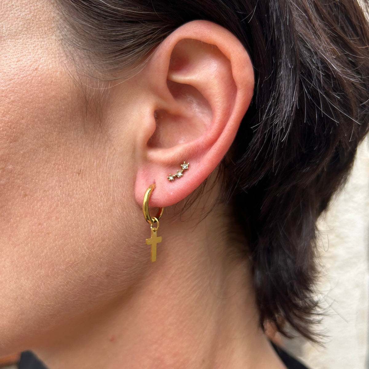Boucles d'oreilles Laïs en acier inoxydable doré – Lany-bijoux