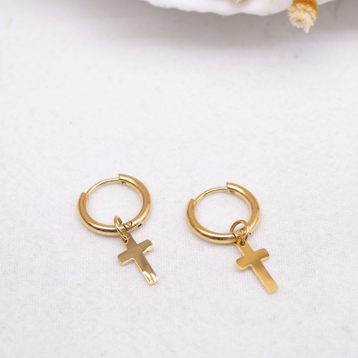 Boucles d'oreilles Laïs en acier inoxydable doré – Lany-bijoux