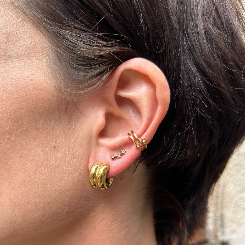 Boucles d'oreilles Lony en acier inoxydable doré – Lany-bijoux