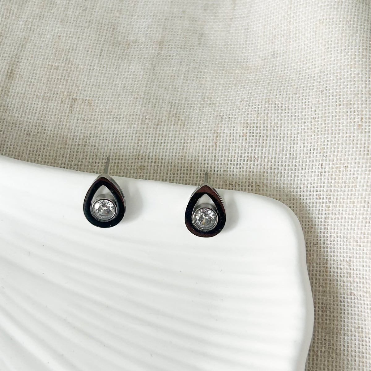 Boucles d'oreilles Melan en acier inoxydable argenté – Lany-bijoux