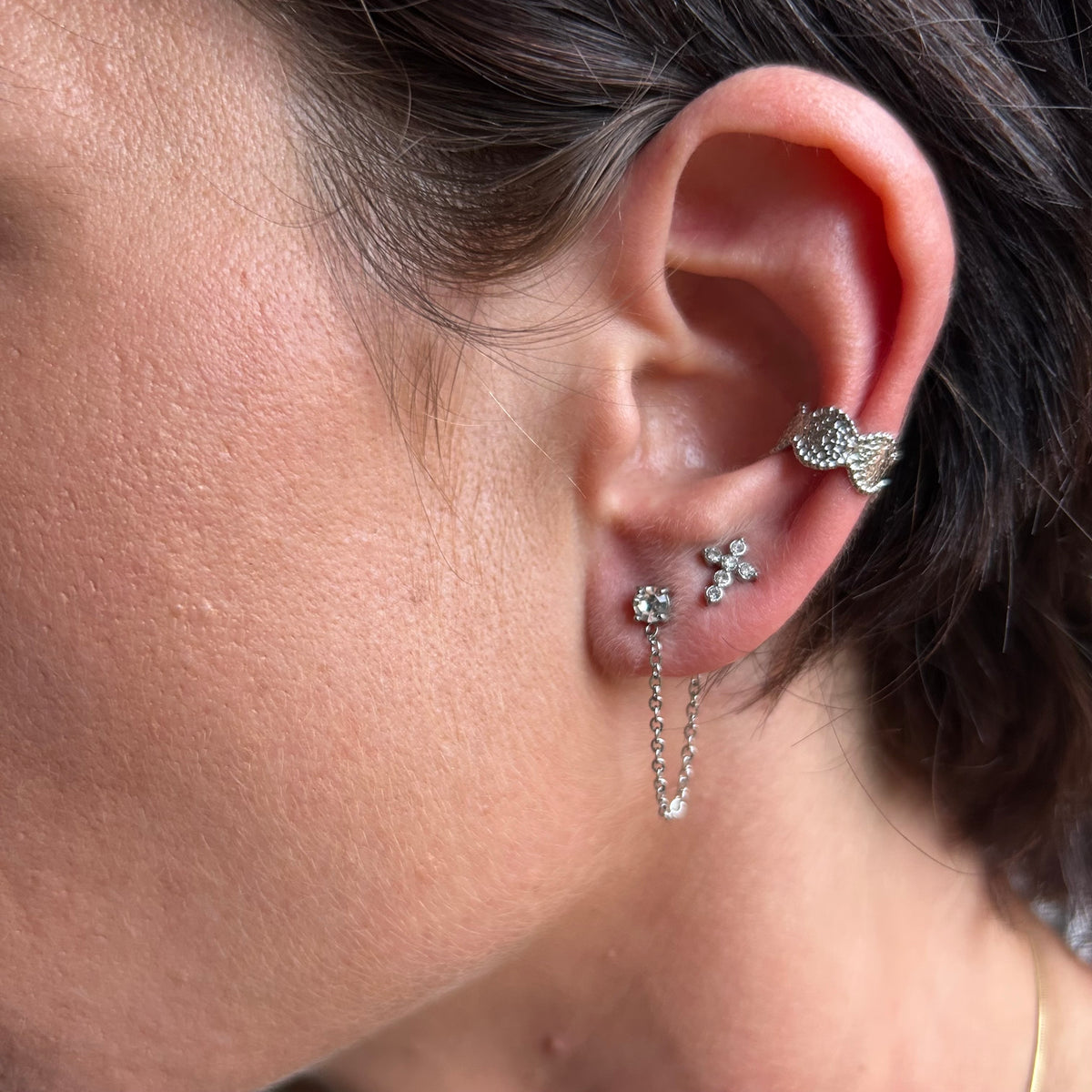 Boucles d'oreilles Nelda en acier inoxydable argenté – Lany-bijoux