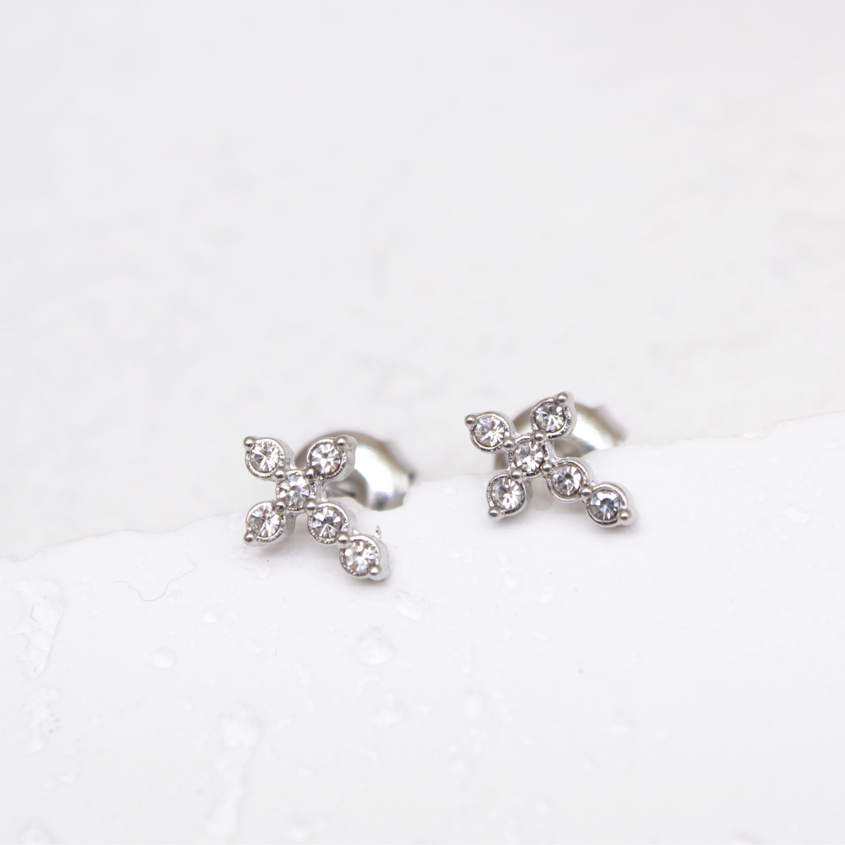 Boucles d'oreilles Nelda en acier inoxydable argenté – Lany-bijoux