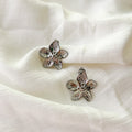 Boucles d'oreilles petites fleurs en acier inoxydable argenté – Lany-bijoux