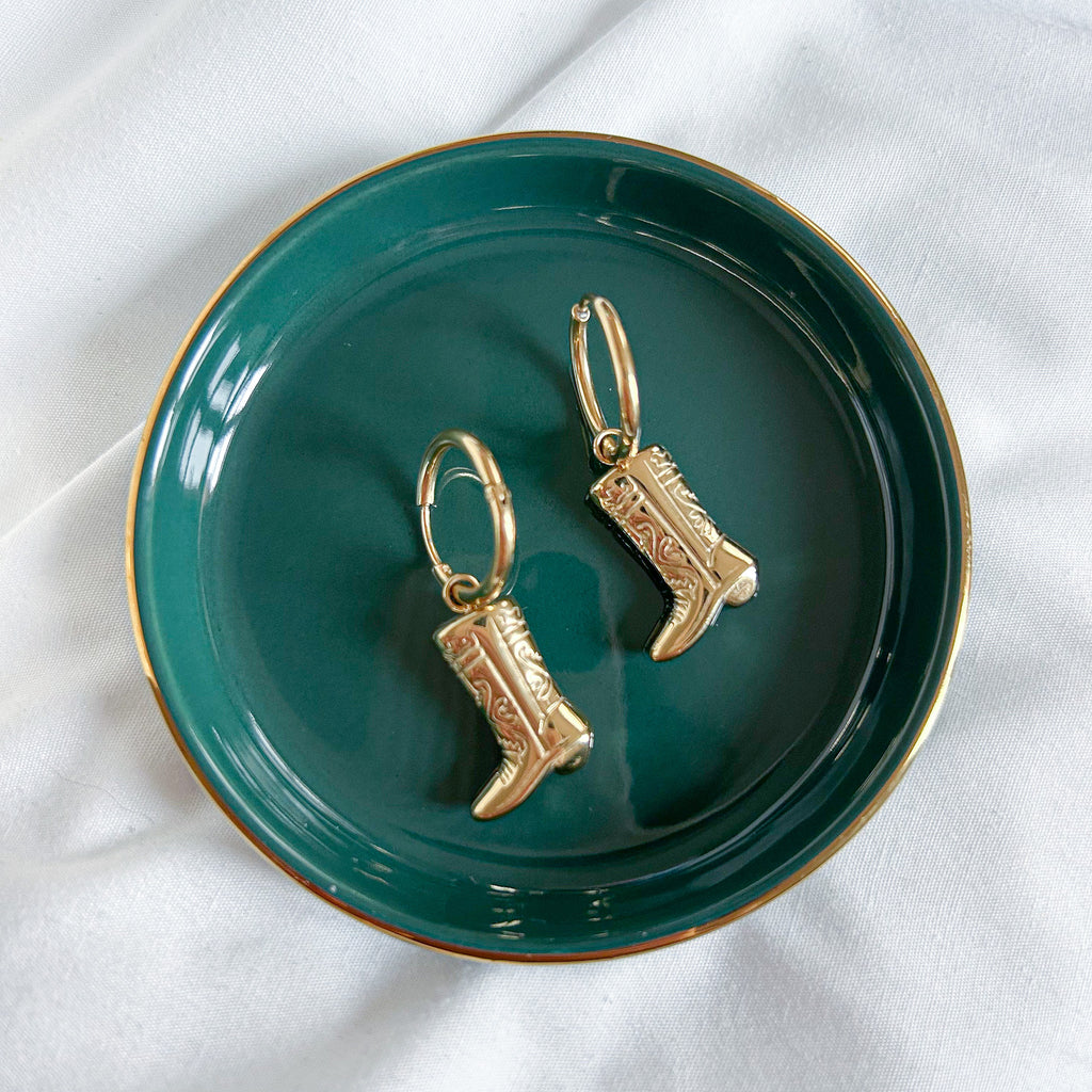 Boucles d'oreilles Santiag en acier inoxydable doré – Lany-bijoux