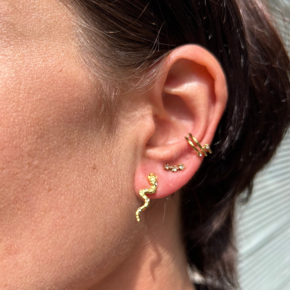 Boucles d'oreilles serpent en acier inoxydable – Lany-bijoux