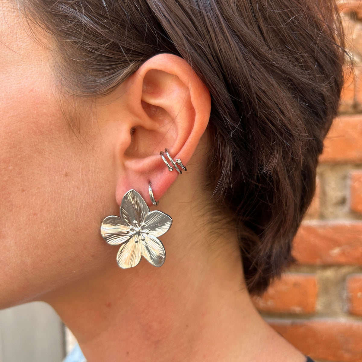 Boucles d'oreilles Venus en acier inoxydable argenté – Lany-bijoux