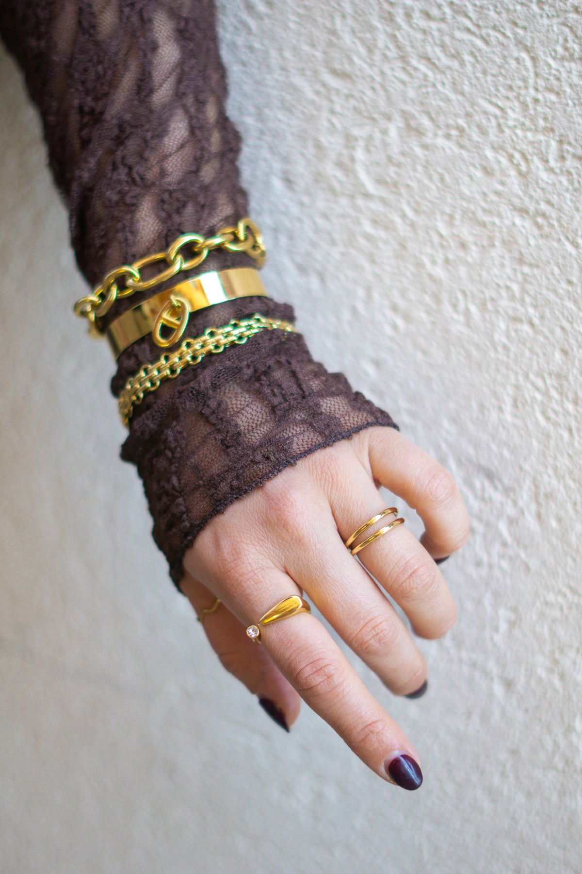Bracelet Gladys en acier inoxydable doré – Lany-bijoux