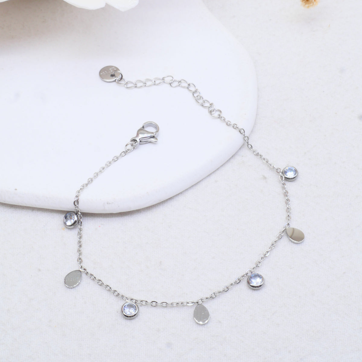 Bracelet Helmi en acier inoxydable argenté – Lany-bijoux