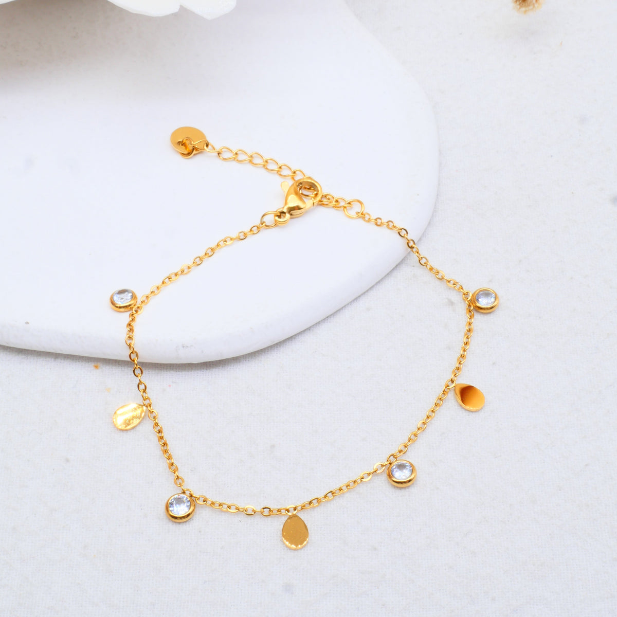 Bracelet Helmi en acier inoxydable doré – Lany-bijoux