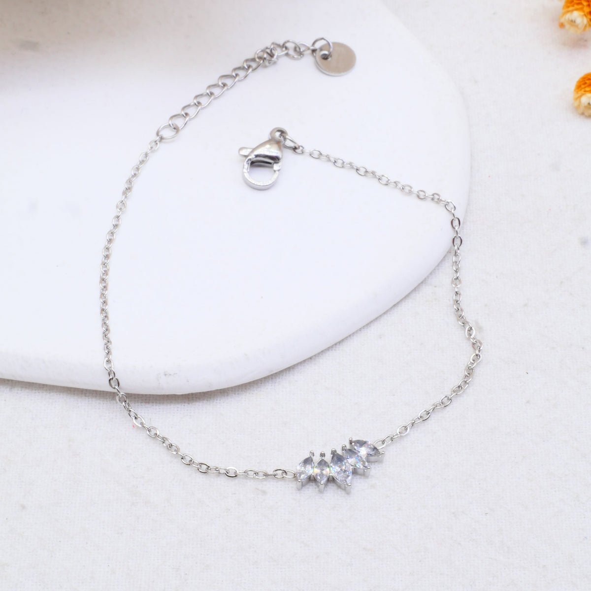 Bracelet Lison en acier inoxydable argenté – Lany-bijoux