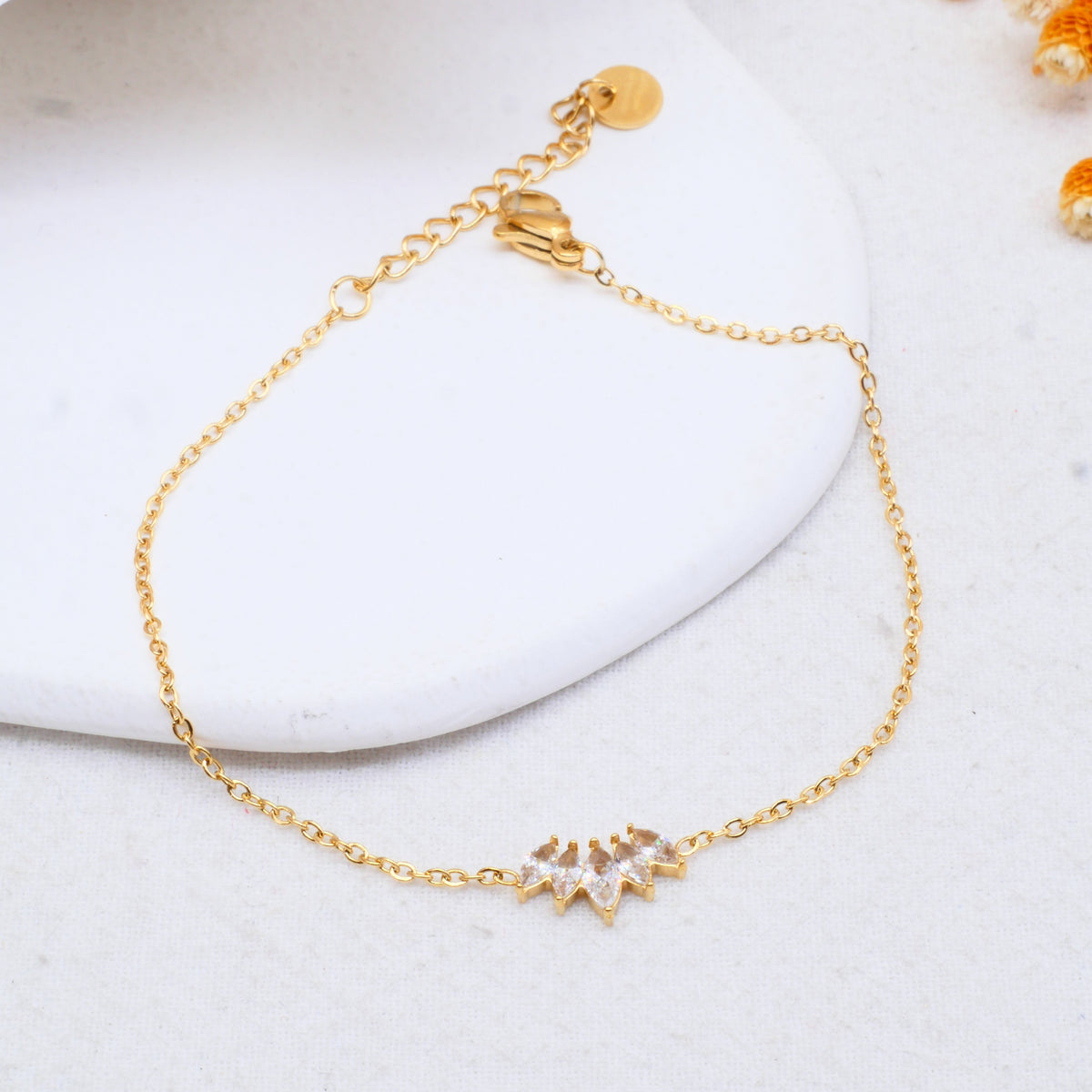 Bracelet Lison en acier inoxydable doré – Lany-bijoux