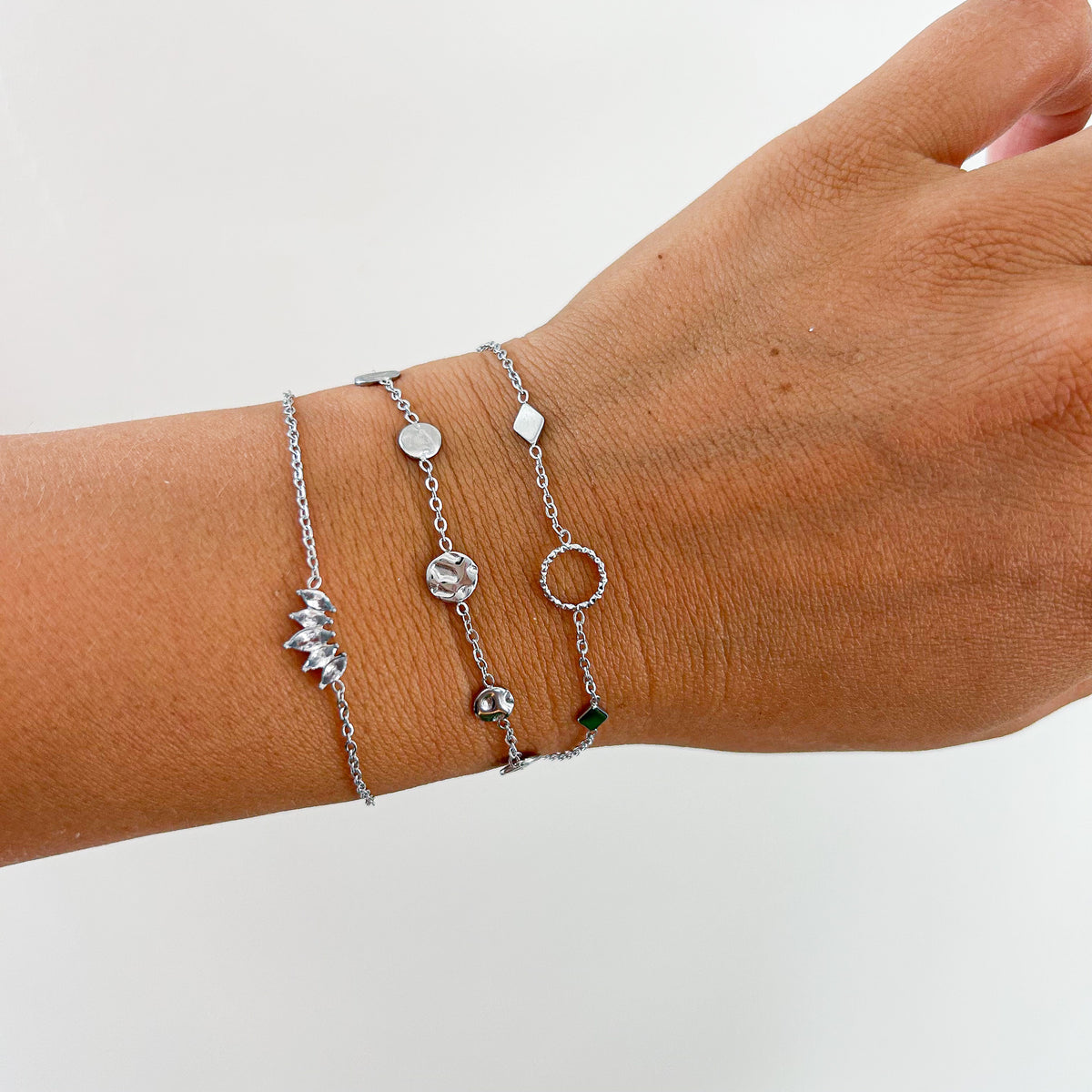 Bracelet Naïs en acier inoxydable argenté – Lany-bijoux