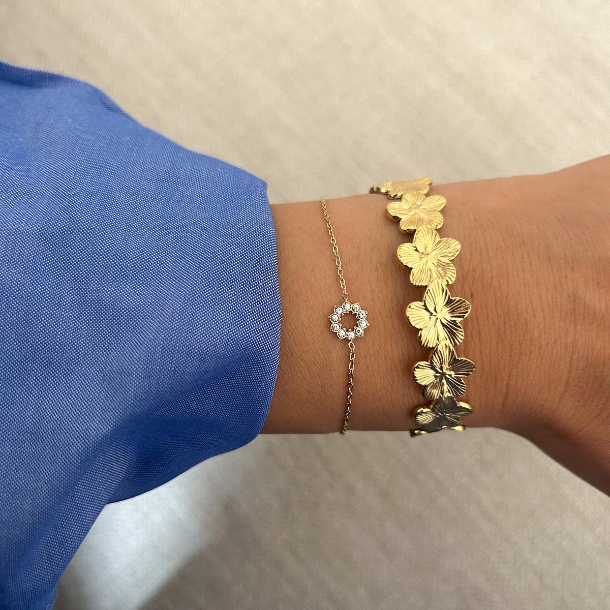 Bracelet Nola en acier inoxydable doré – Lany-bijoux