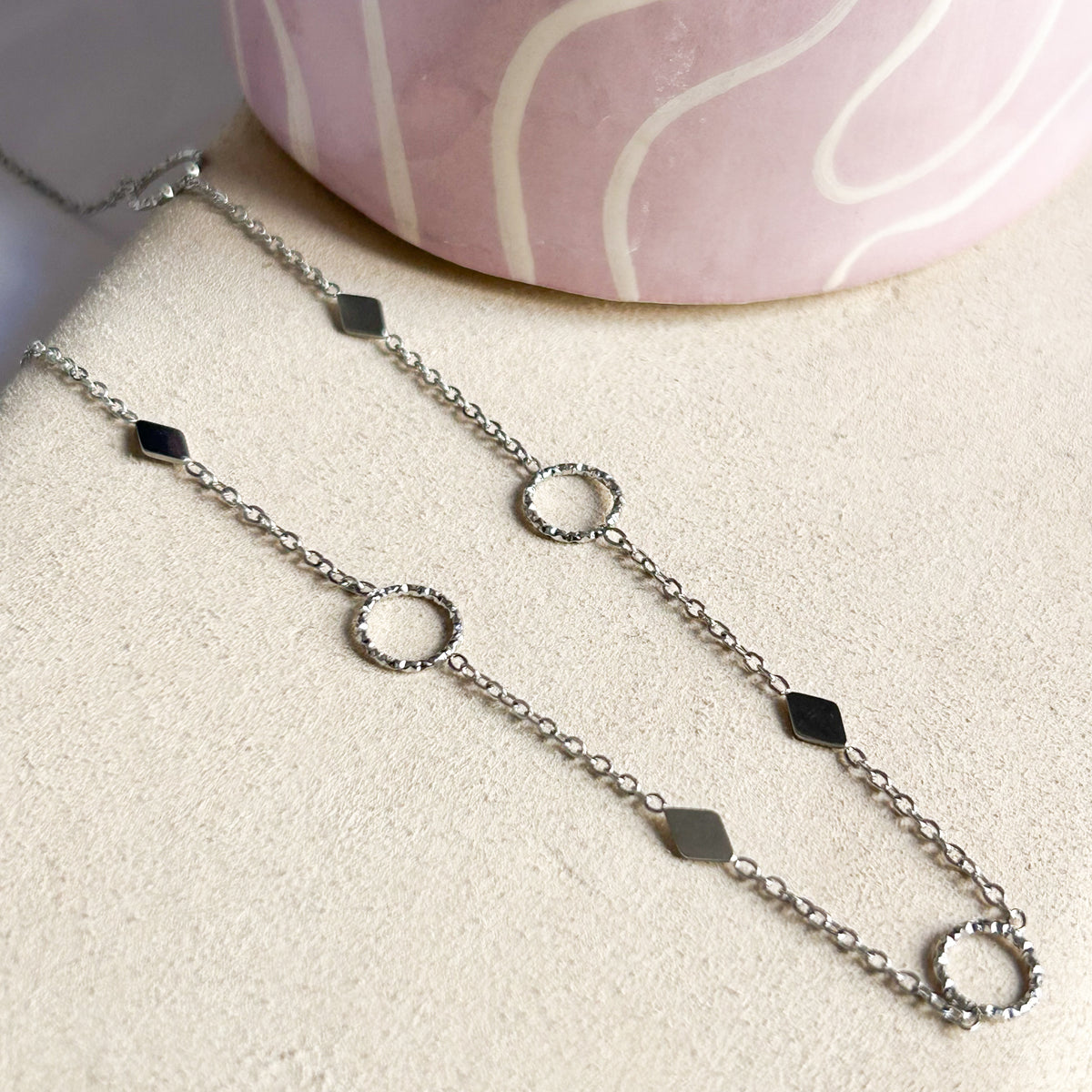 Collier Blooma en acier inoxydable argenté – Lany-bijoux