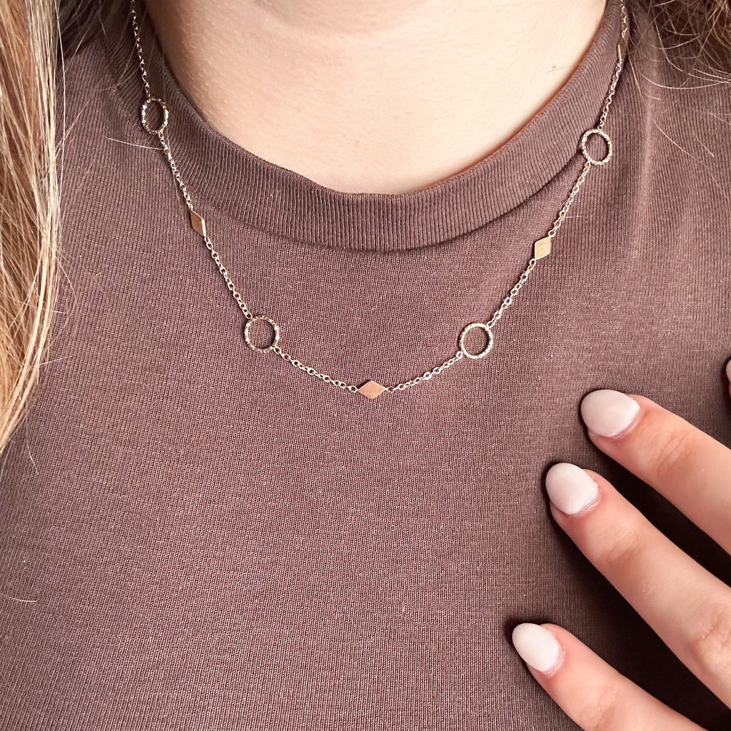 Collier Blooma en acier inoxydable doré – Lany-bijoux