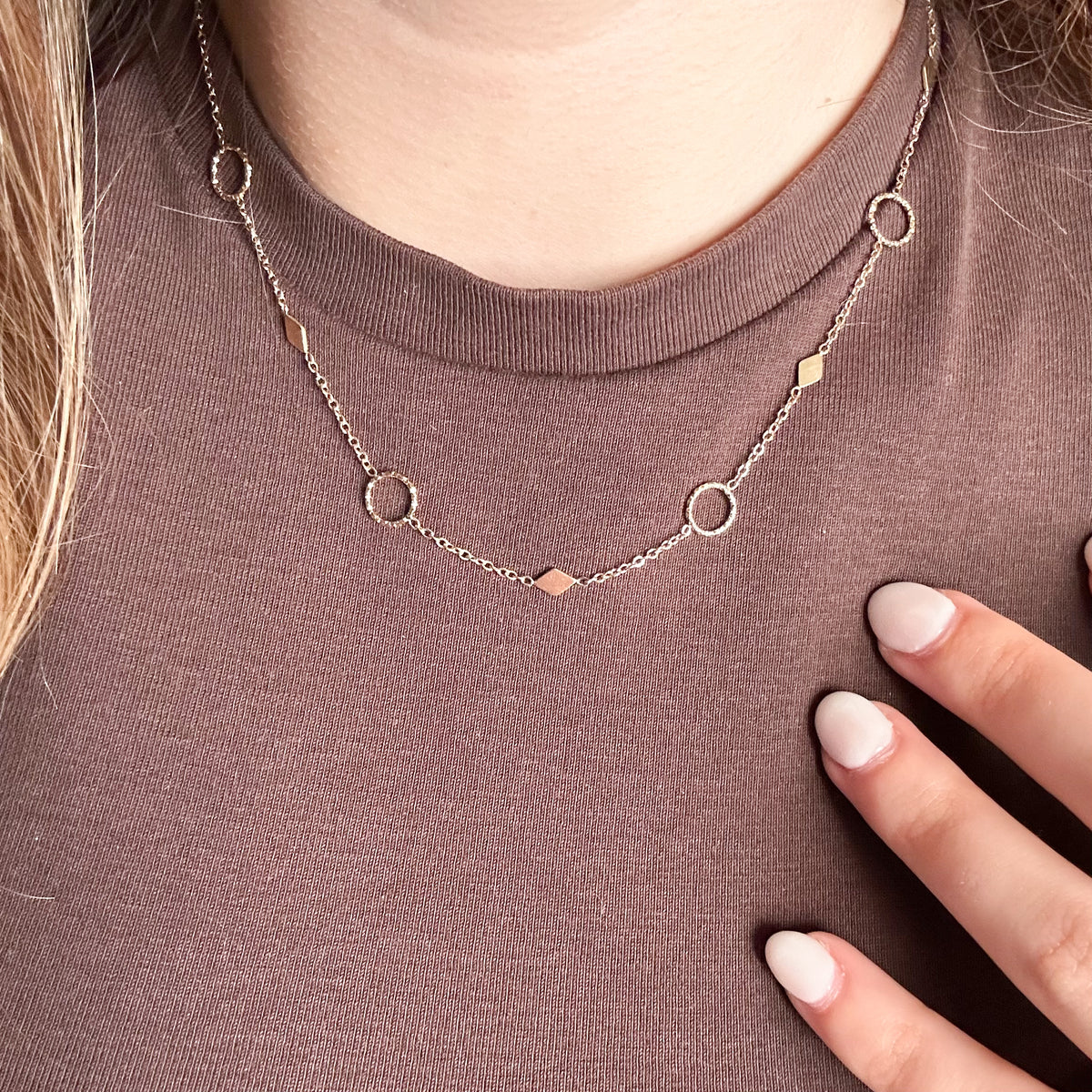 Collier Blooma en acier inoxydable doré – Lany-bijoux