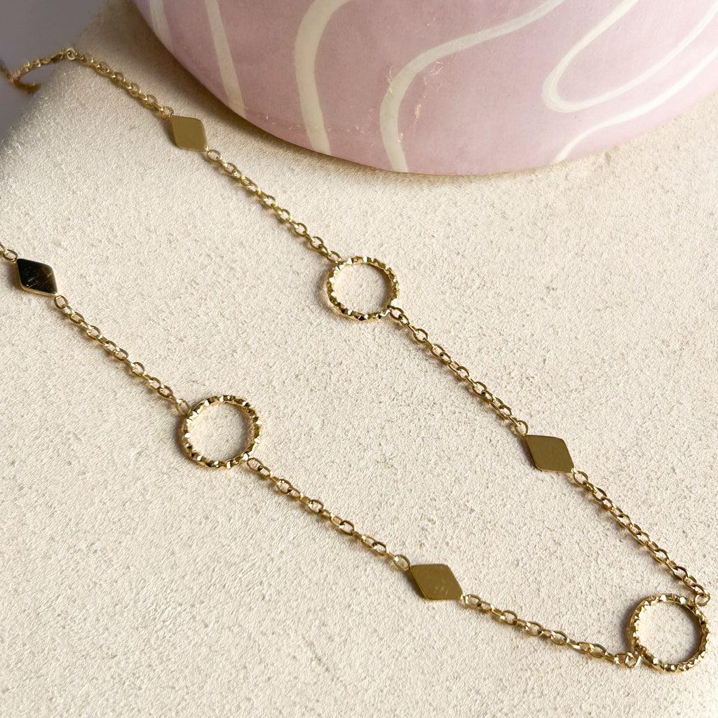 Collier Blooma en acier inoxydable doré – Lany-bijoux