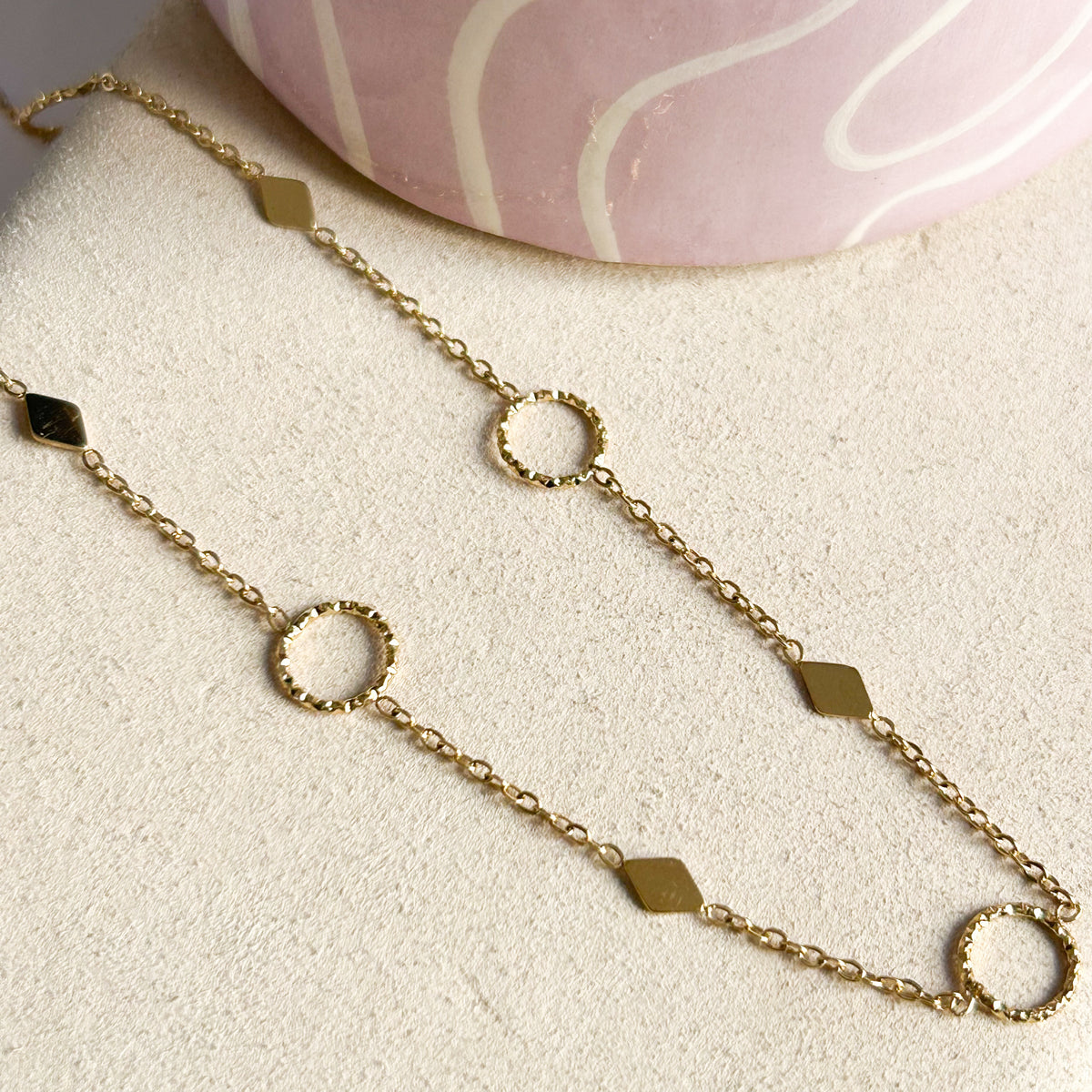 Collier Blooma en acier inoxydable doré – Lany-bijoux