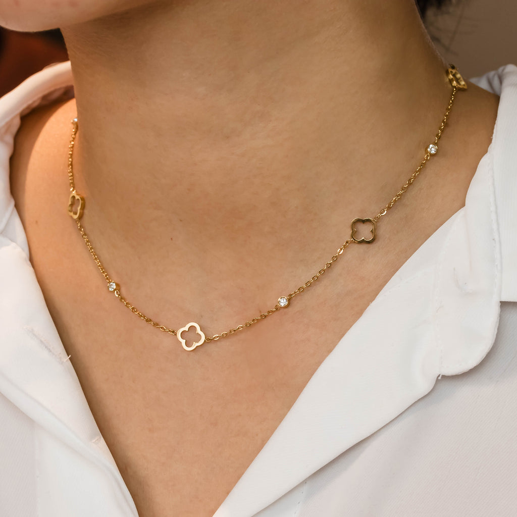 Collier Jako en acier inoxydable doré – Lany-bijoux
