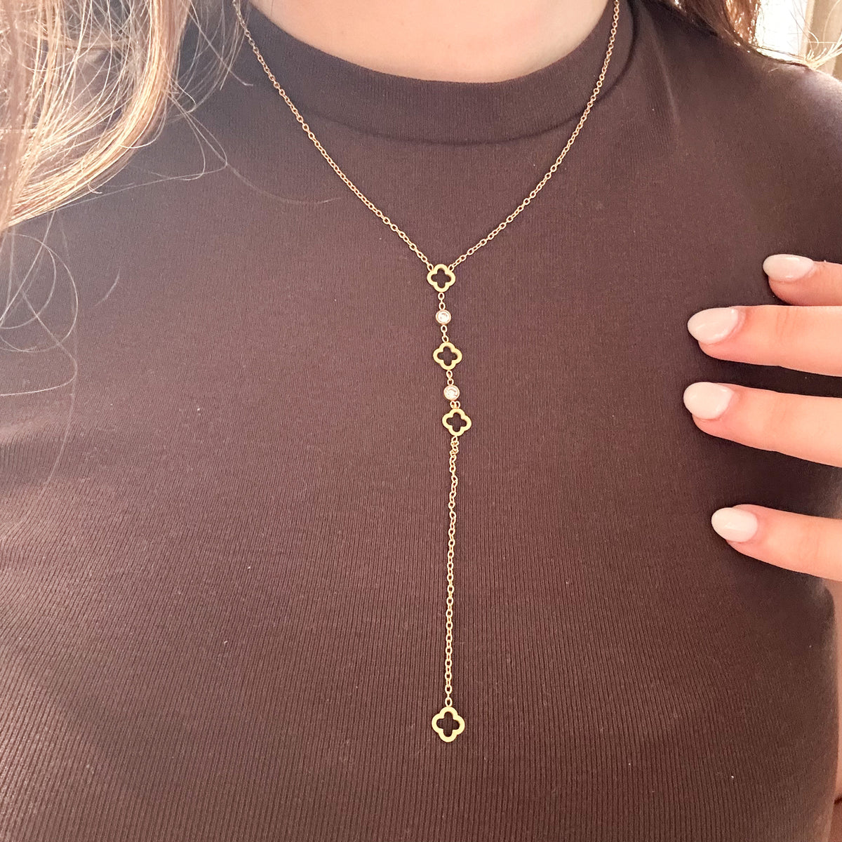 Collier Jako modèle cravate en acier inoxydable doré – Lany-bijoux