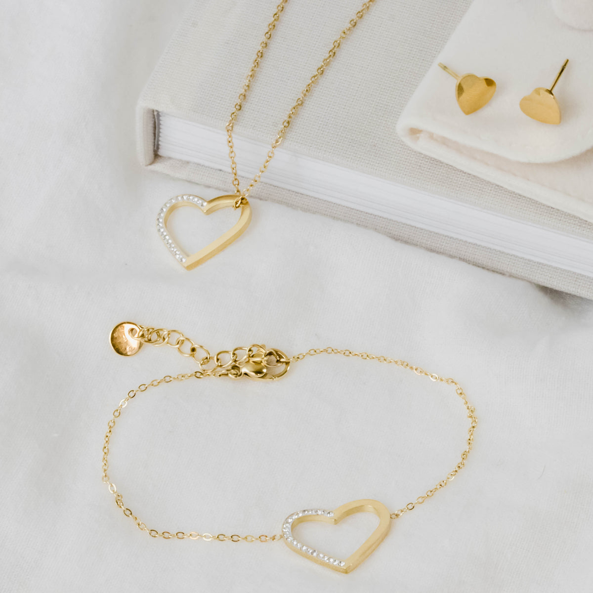 Collier Joya cœur en acier inoxydable doré – Lany-bijoux