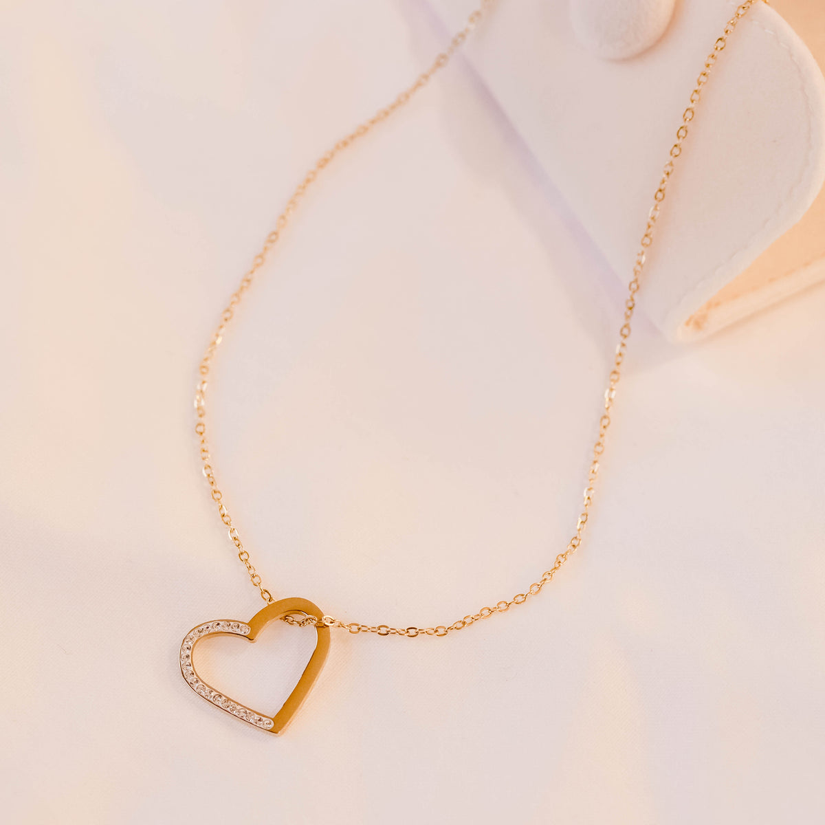 Collier Joya cœur en acier inoxydable doré – Lany-bijoux
