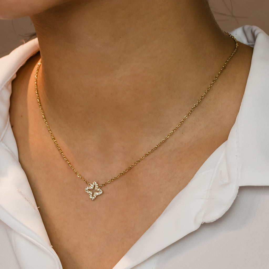 Collier Samea en acier inoxydable doré – Lany-bijoux
