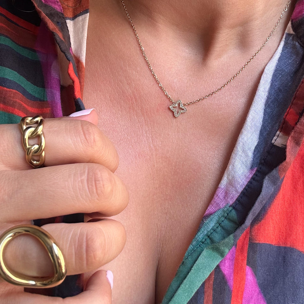 Collier Samea en acier inoxydable doré – Lany-bijoux