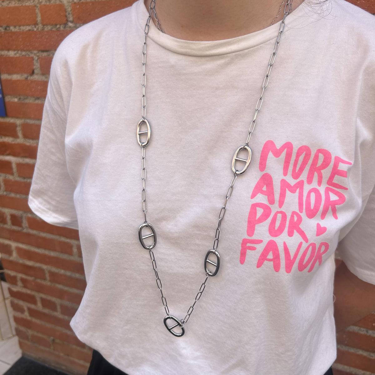 Collier sautoir Elya en acier inoxydable – Lany-bijoux